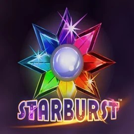 Official Slots logo: Starburst by NetEnt at Wildroyal Casino