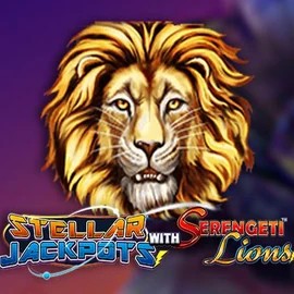 Stellar Jackpots with Serengeti Lions slot logo by Lightning Box Game at Wildroyal CasinoStellar Jackpots with Serengeti Lions